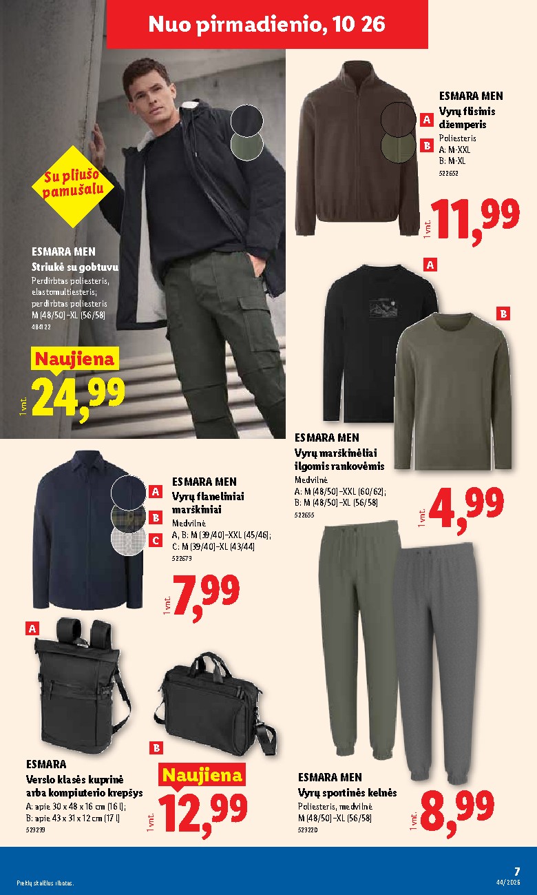 lidl - NE MAISTO PREKIŲ PASIŪLYMAI (2026-10-26 - 2026-11-01) - page: 7