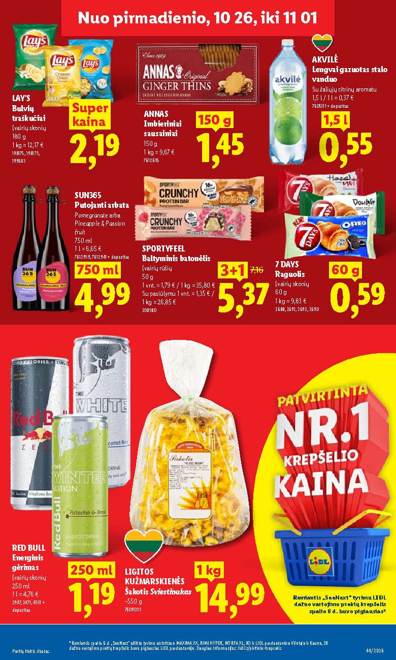 lidl - MAISTO PREKIŲ PASIŪLYMAI (2026-10-26 - 2026-11-01) - page: 15