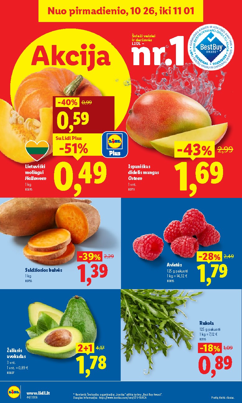 lidl - MAISTO PREKIŲ PASIŪLYMAI (2026-10-26 - 2026-11-01) - page: 6