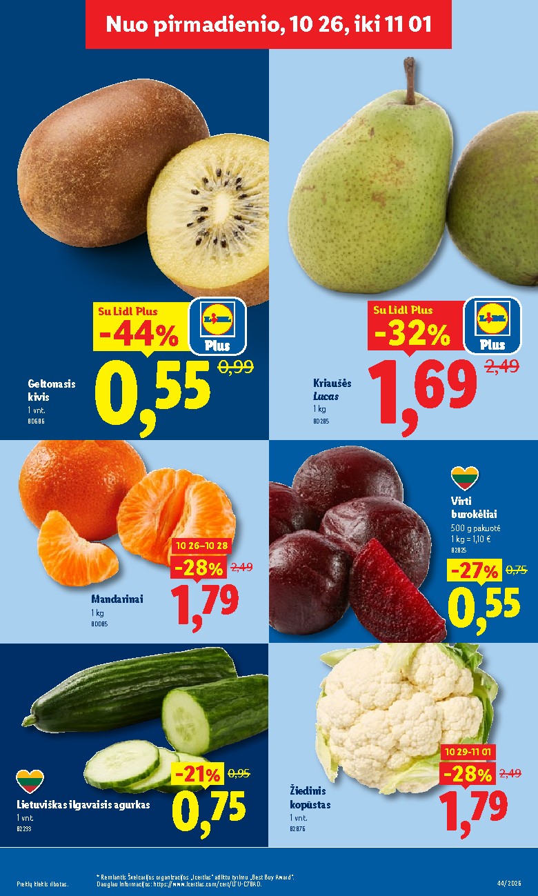 lidl - MAISTO PREKIŲ PASIŪLYMAI (2026-10-26 - 2026-11-01) - page: 7