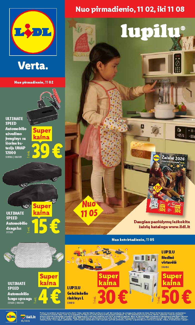 lidl - NE MAISTO PREKIŲ PASIŪLYMAI (2026-11-02 - 2026-11-08)