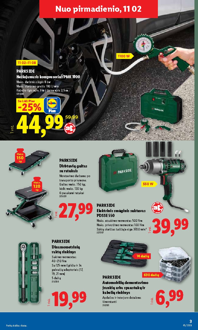 lidl - NE MAISTO PREKIŲ PASIŪLYMAI (2026-11-02 - 2026-11-08) - page: 3