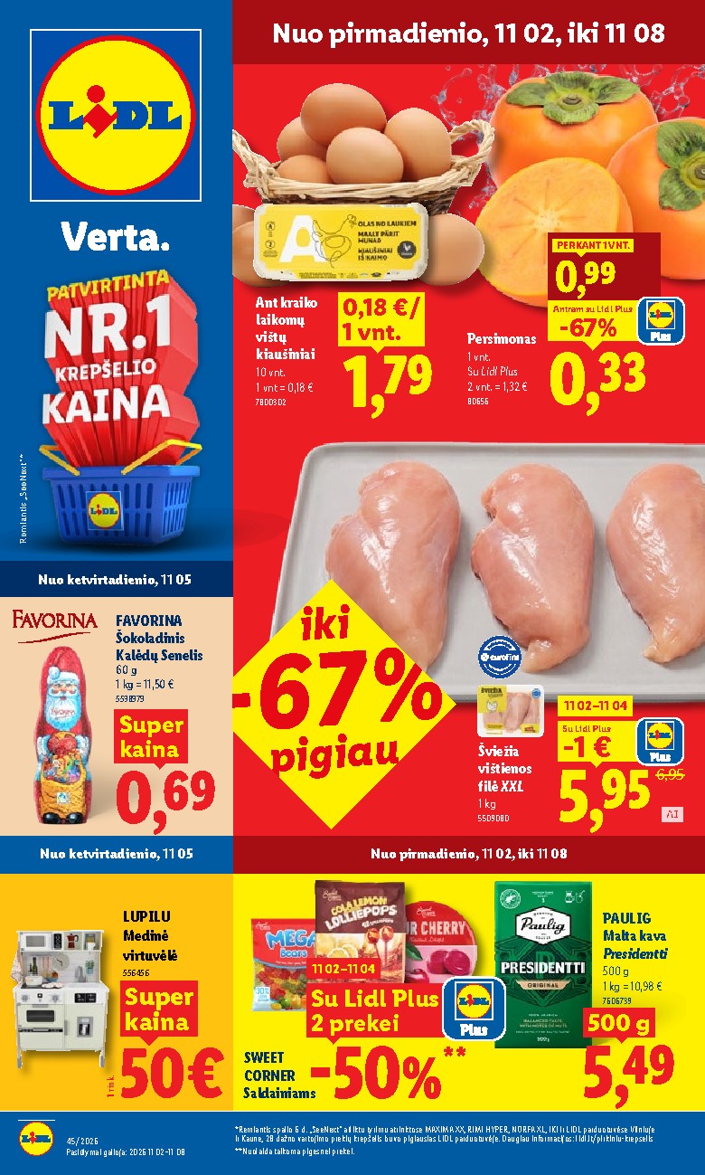 lidl - MAISTO PREKIŲ PASIŪLYMAI (2026-11-02 - 2026-11-08) - page: 1