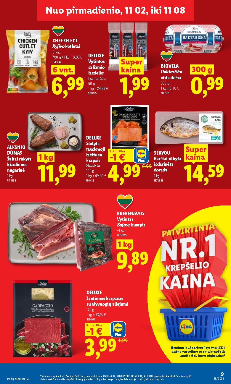 lidl - MAISTO PREKIŲ PASIŪLYMAI (2026-11-02 - 2026-11-08) - page: 9
