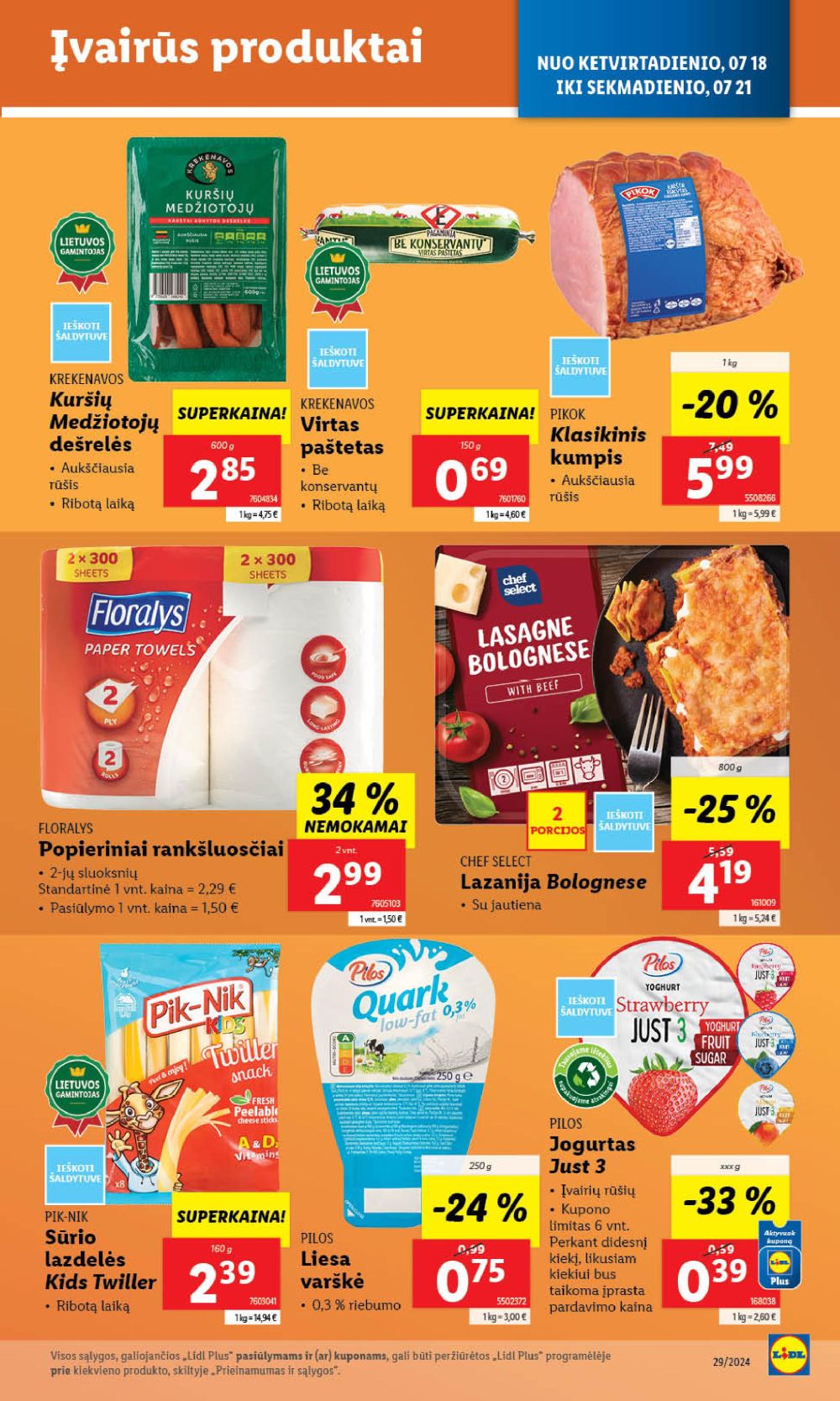 lidl - LIDL - Maisto prekių pasiūlymai (2024 07 15 - 2024 07 21) - page: 39