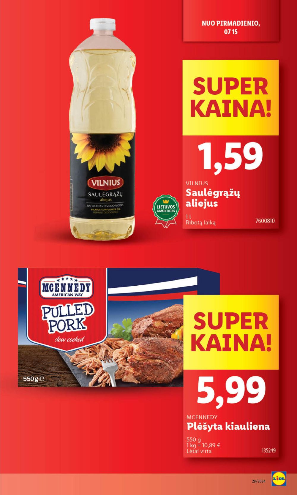 lidl - LIDL - Maisto prekių pasiūlymai (2024 07 15 - 2024 07 21) - page: 15