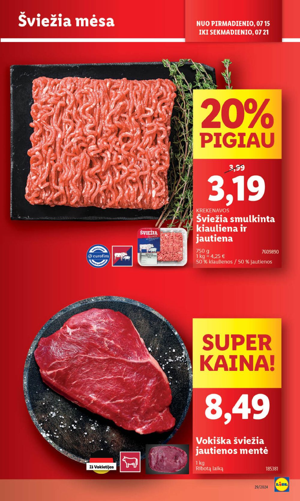 lidl - LIDL - Maisto prekių pasiūlymai (2024 07 15 - 2024 07 21) - page: 9