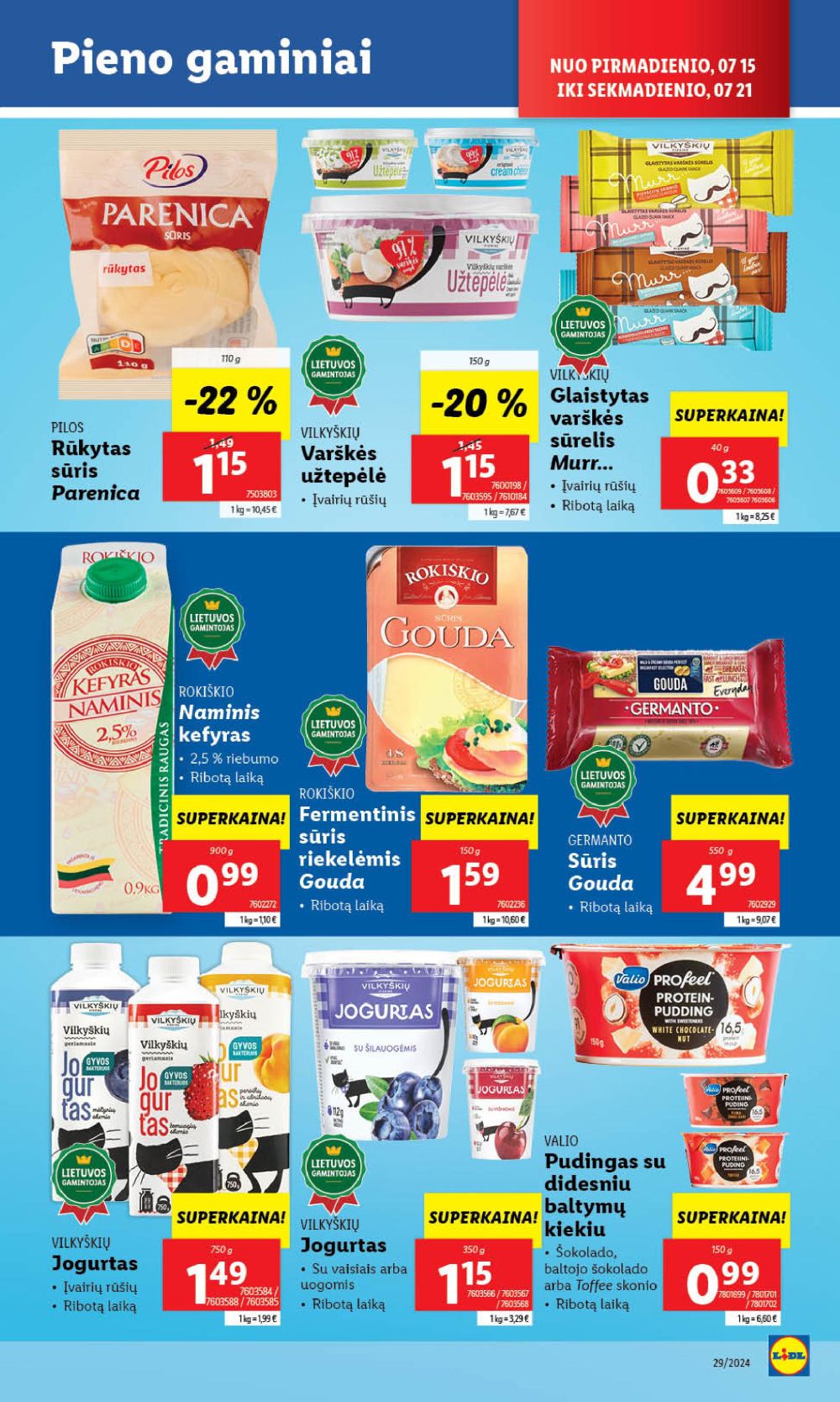 lidl - LIDL - Maisto prekių pasiūlymai (2024 07 15 - 2024 07 21) - page: 22