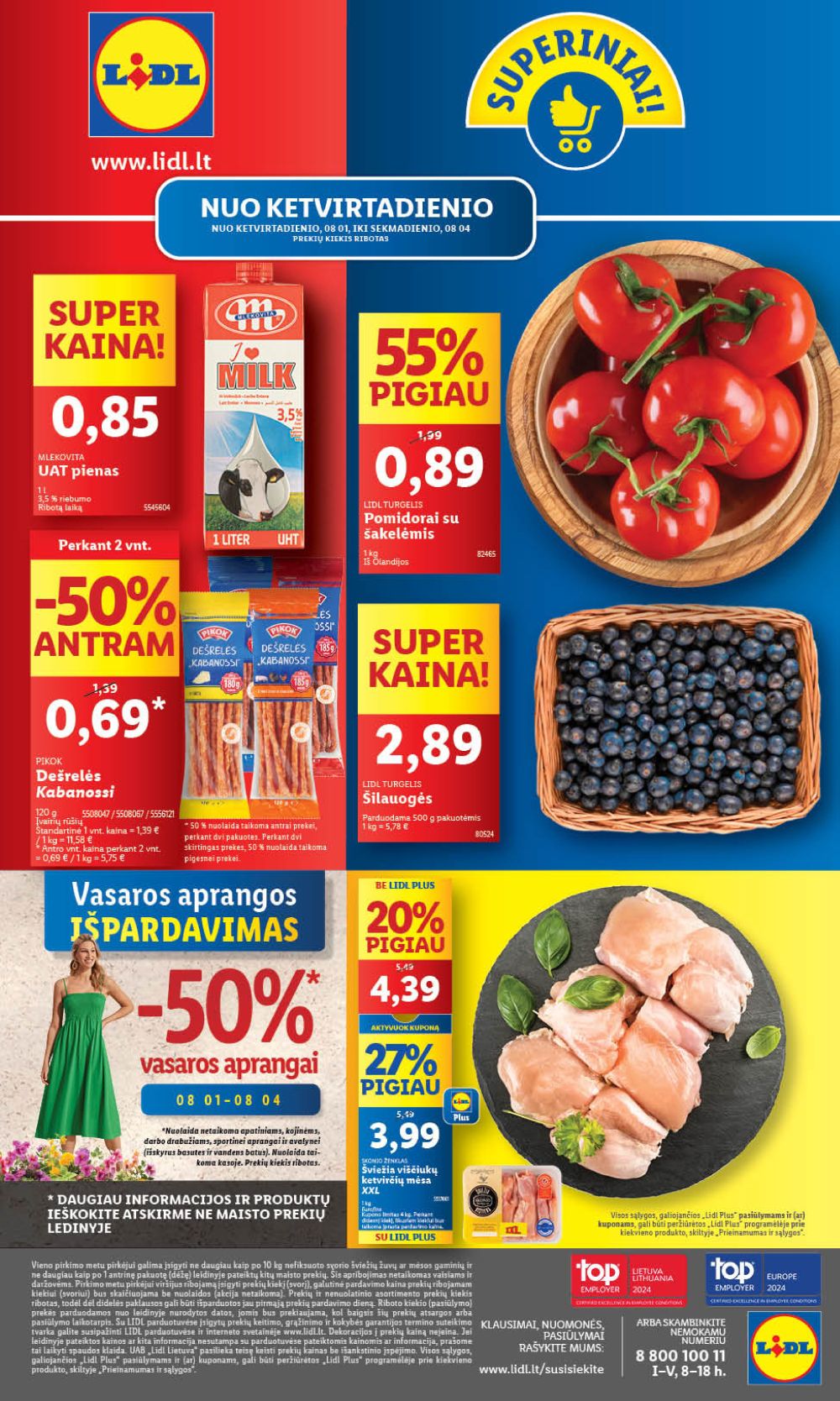 lidl - LIDL - Maisto prekių pasiūlymai (2024 08 01 - 2024 08 04) - page: 1