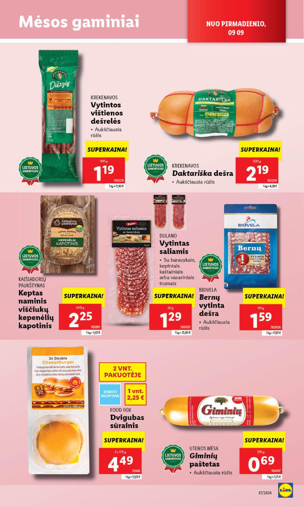 lidl - LIDL - Maisto prekių pasiūlymai (2024 09 09 - 2024 09 15) - page: 26