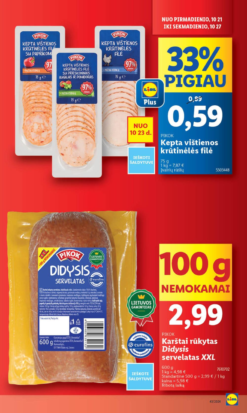 lidl - LIDL - Maisto prekių pasiūlymai (2024 10 24 - 2024 10 27) - page: 22