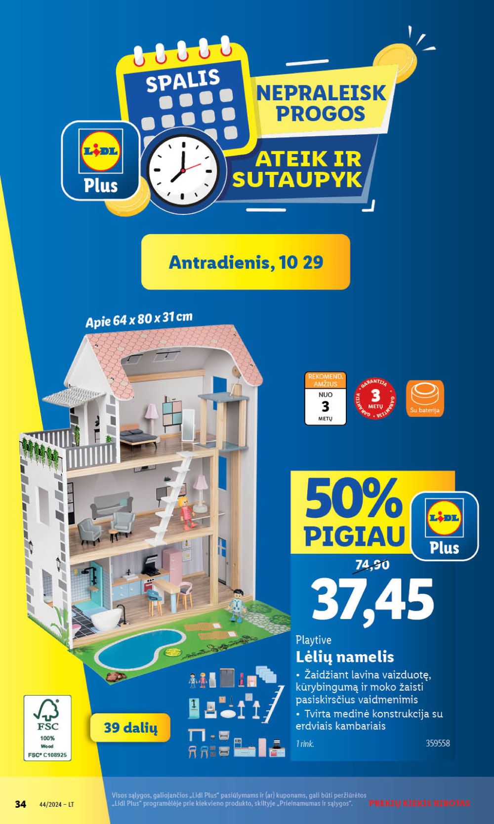 lidl - LIDL - Ne maisto prekių pasiūlymai (2024 10 28 - 2024 11 03) - page: 34