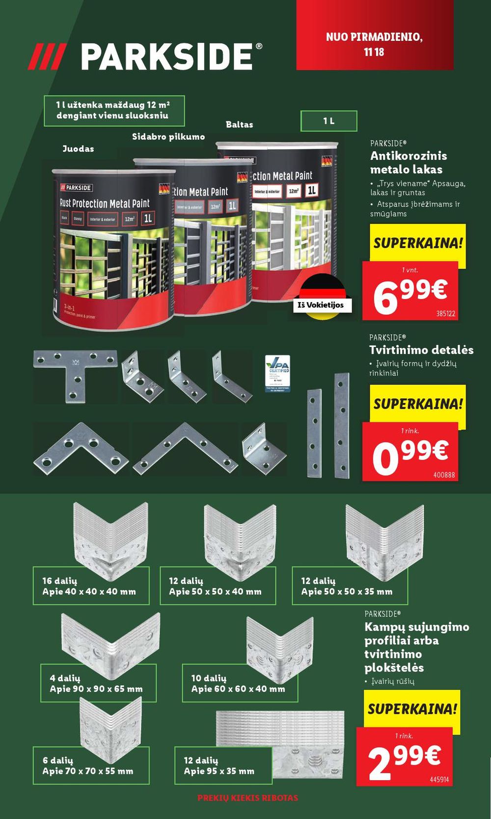 lidl - LIDL - PARKSIDE įrankiai. Nr. 3 (2024 11 18 - 2024 11 24) - page: 8