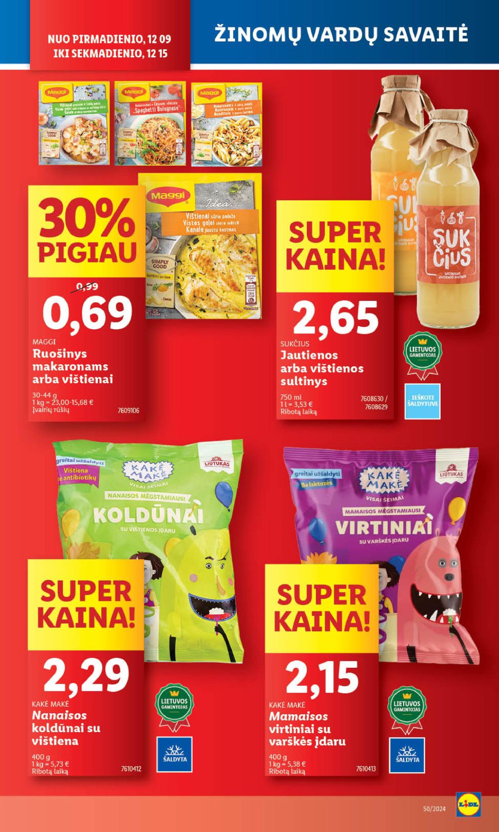 lidl - LIDL - Maisto prekių pasiūlymai (2024 12 09 - 2024 12 15) - page: 24