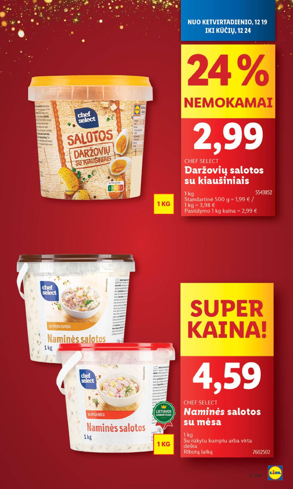 lidl - LIDL - Maisto prekių pasiūlymai (2024 12 16 - 2024 12 24) - page: 43