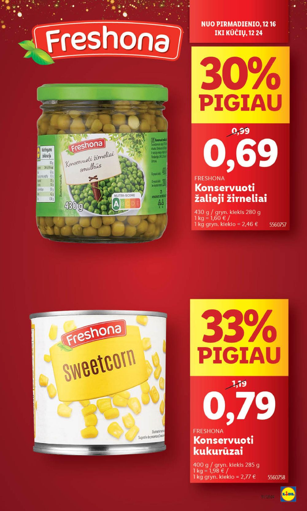 lidl - LIDL - Maisto prekių pasiūlymai (2024 12 16 - 2024 12 24) - page: 19