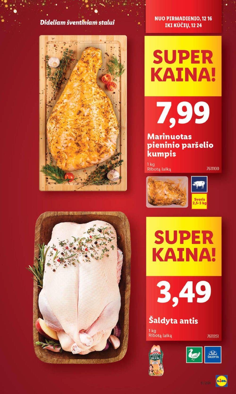 lidl - LIDL - Maisto prekių pasiūlymai (2024 12 16 - 2024 12 24) - page: 14