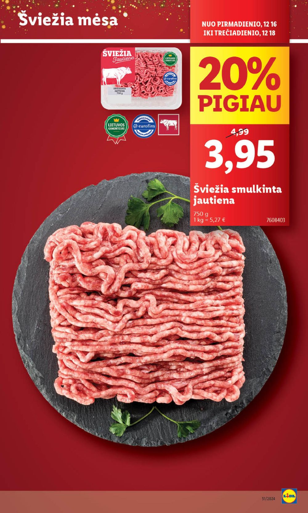 lidl - LIDL - Maisto prekių pasiūlymai (2024 12 16 - 2024 12 24) - page: 13