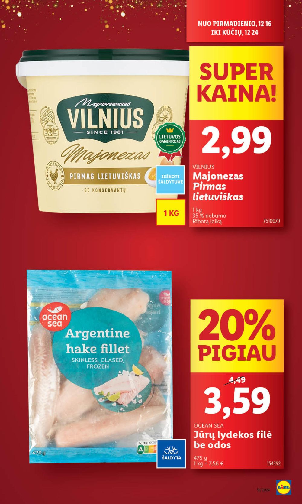 lidl - LIDL - Maisto prekių pasiūlymai (2024 12 16 - 2024 12 24) - page: 20