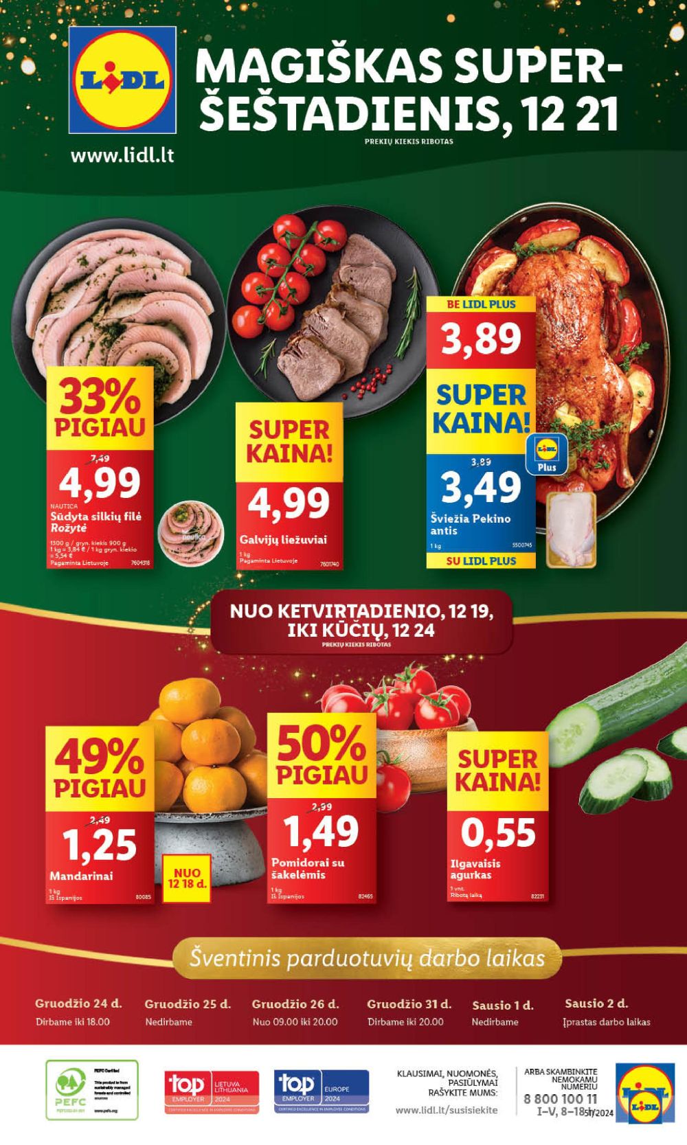 lidl - LIDL - Maisto prekių pasiūlymai (2024 12 19 - 2024 12 24)