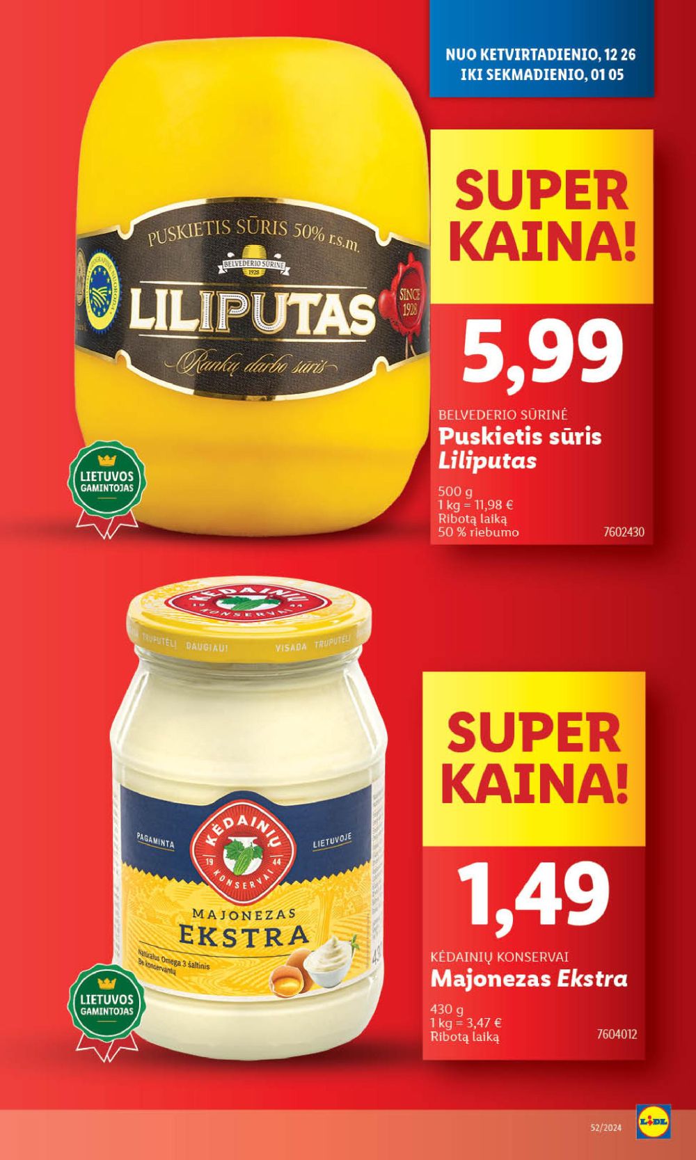 lidl - LIDL - Maisto prekių pasiūlymai (2024 12 26 - 2024 12 31) - page: 20