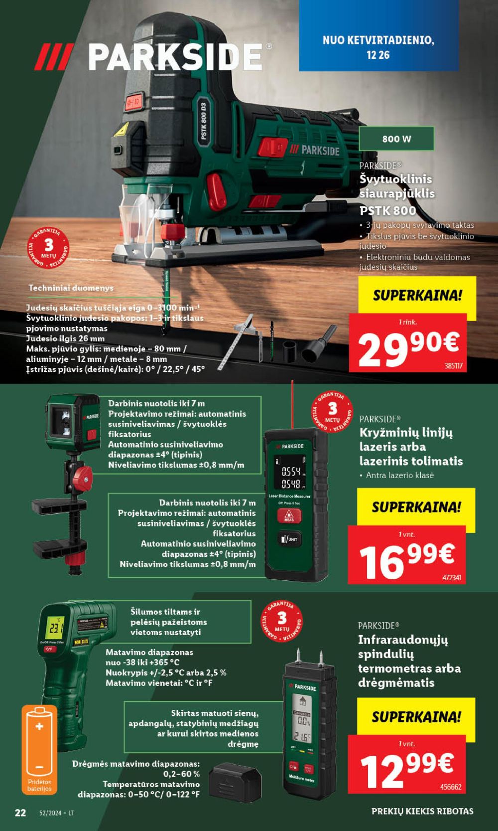 lidl - LIDL - Ne maisto prekių pasiūlymai (2024 12 26 - 2024 12 31) - page: 22