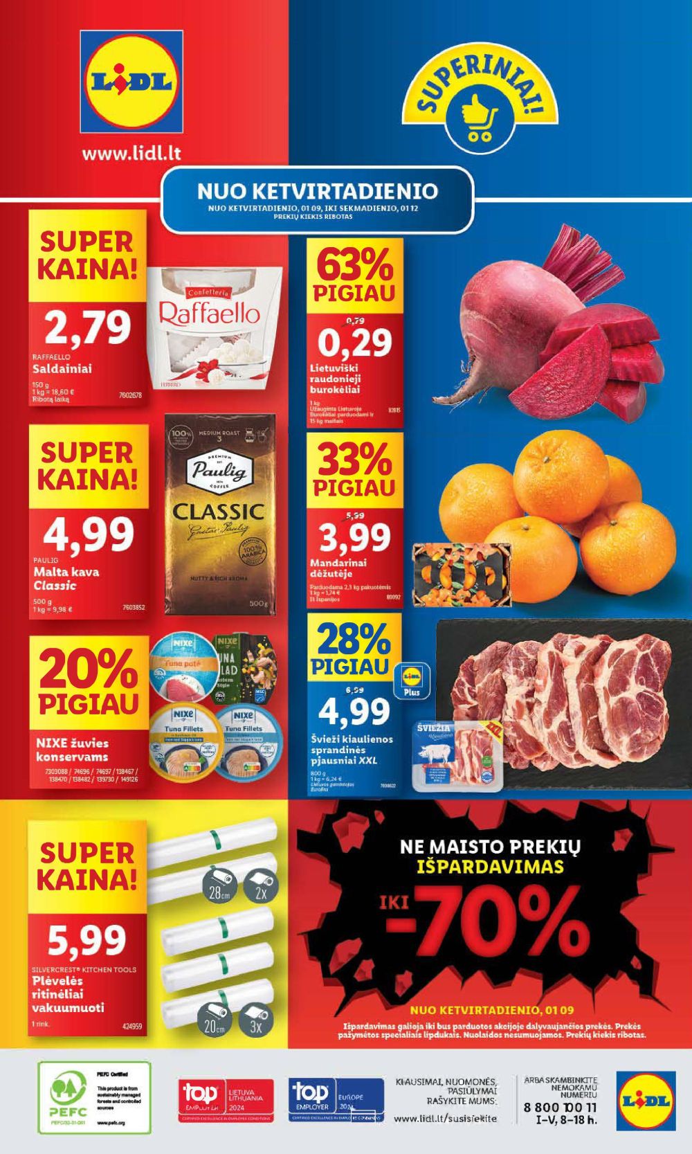 lidl - LIDL - Maisto prekių pasiūlymai (2025 01 09 - 2025 01 12)