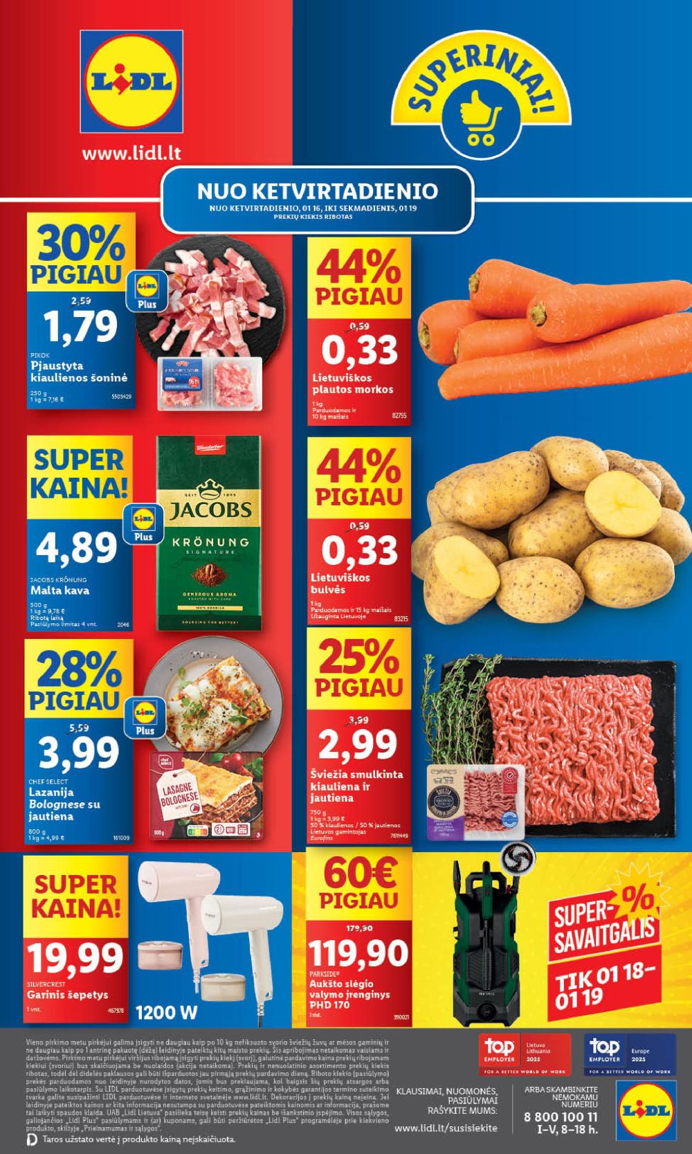 lidl - LIDL - Maisto prekių pasiūlymai (2025 01 16 - 2025 01 19)