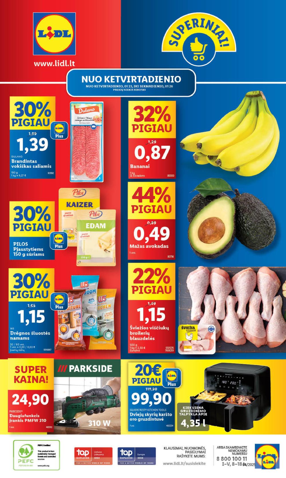 lidl - LIDL - Maisto prekių pasiūlymai (2025 01 23 - 2025 01 26)