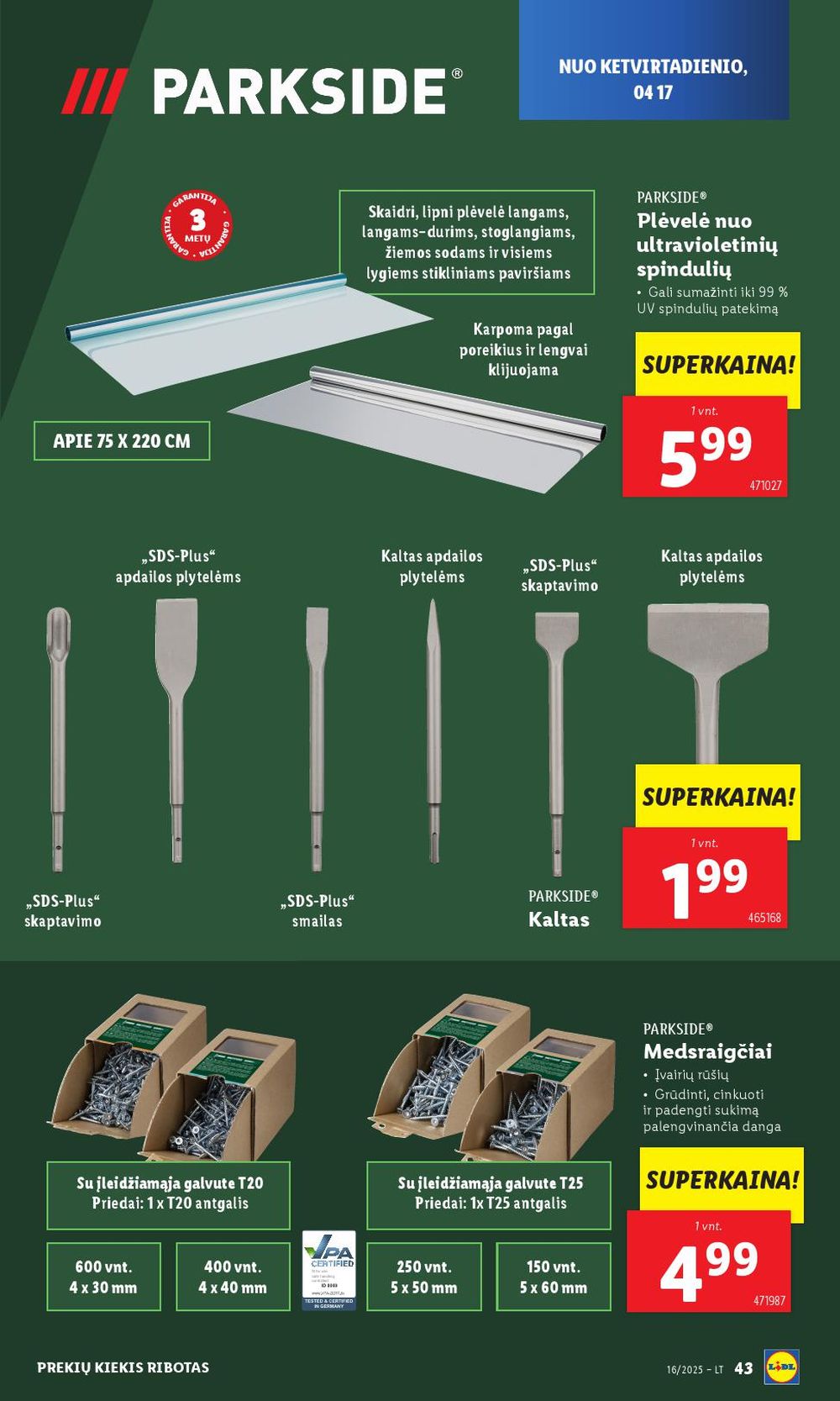 lidl - LIDL - Ne maisto prekių pasiūlymai (2025 04 14 - 2025 04 19) - page: 37