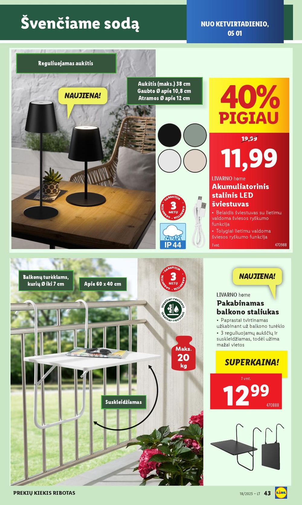 lidl - LIDL - Ne maisto prekių pasiūlymai (2025 04 28 - 2025 05 04) - page: 43 lidl - LIDL - Ne maisto prekių pasiūlymai (2025 04 28 - 2025 05 04) - page: 43