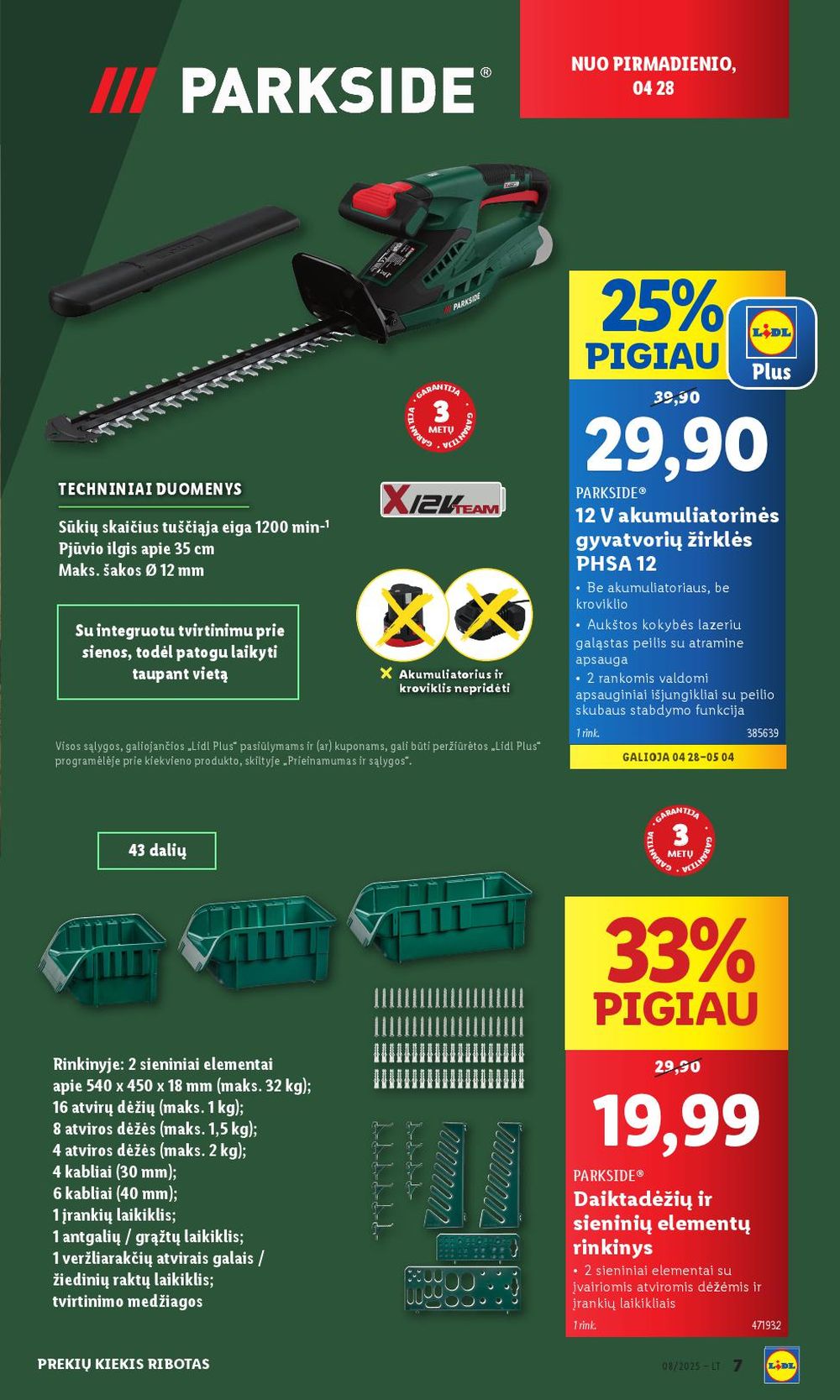 lidl - LIDL - Ne maisto prekių pasiūlymai (2025 04 28 - 2025 05 04) - page: 7 lidl - LIDL - Ne maisto prekių pasiūlymai (2025 04 28 - 2025 05 04) - page: 7
