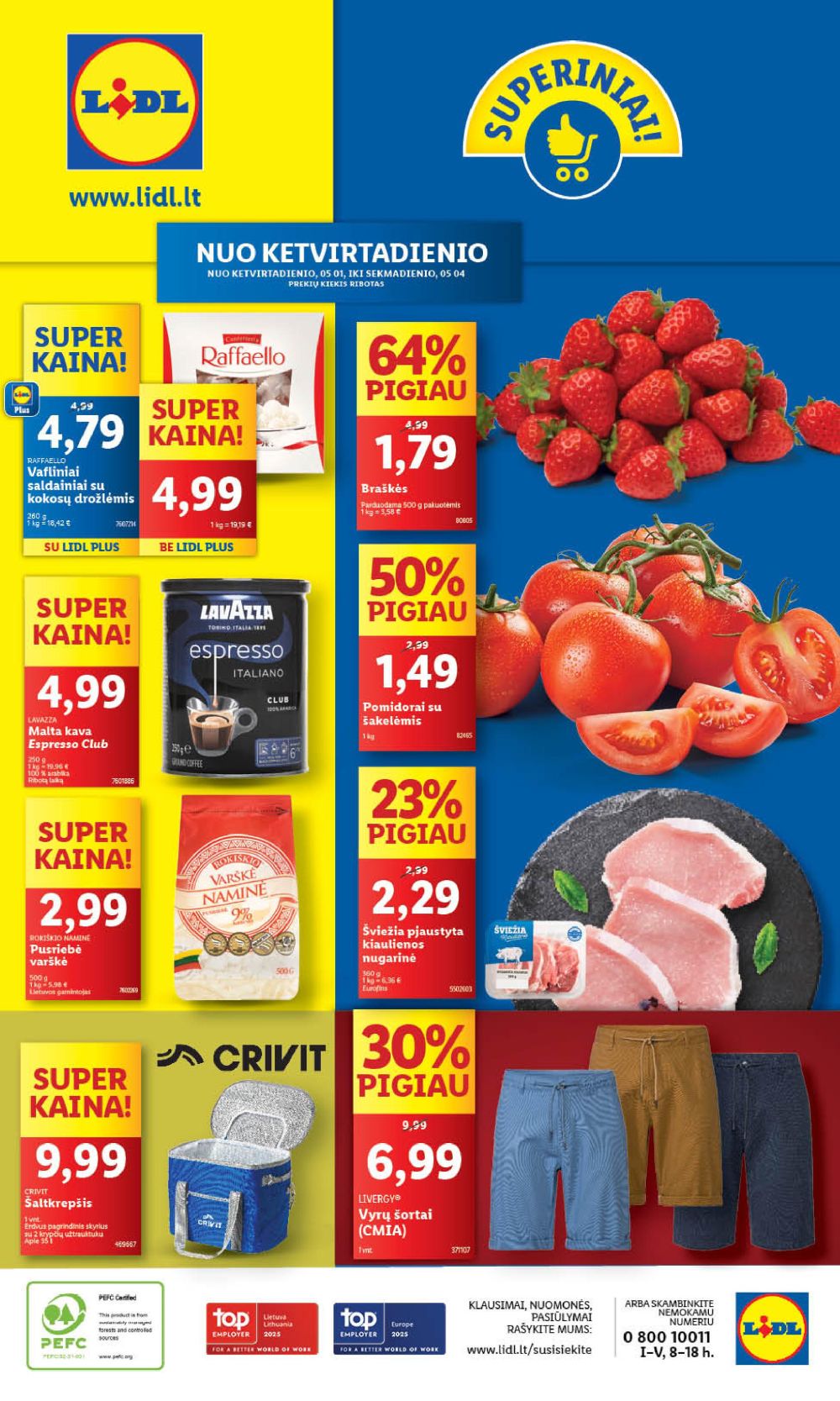 lidl - LIDL - Maisto prekių pasiūlymai (2025 05 01 - 2025 05 04)