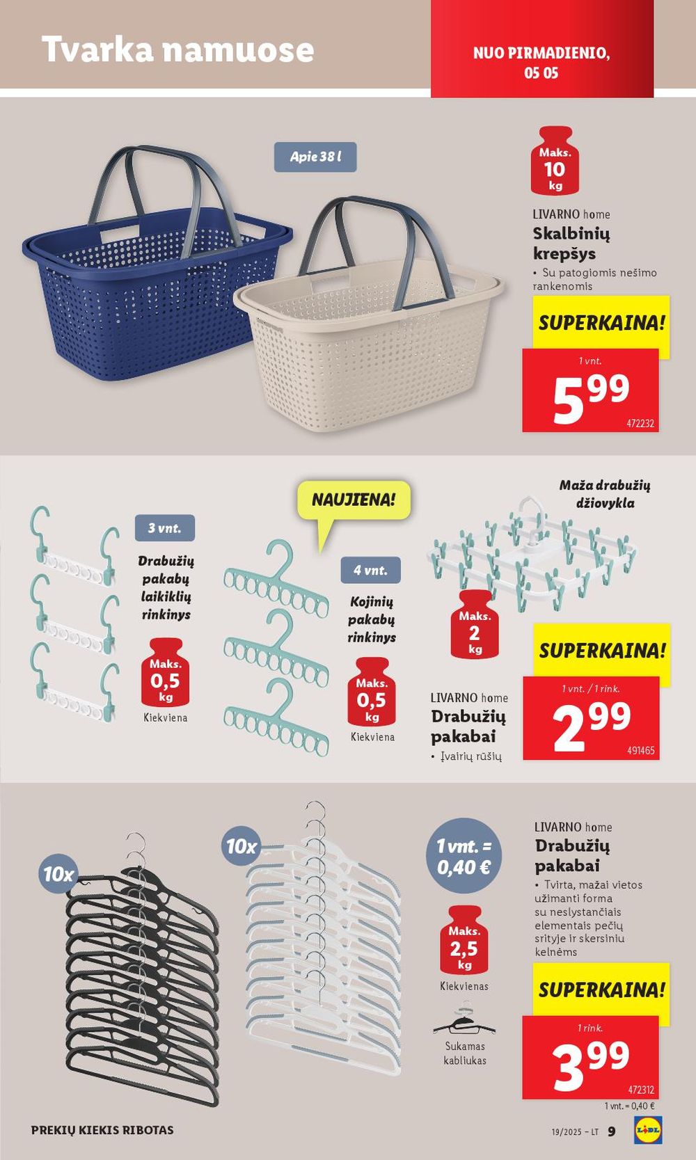 lidl - LIDL - Ne maisto prekių pasiūlymai (2025 05 05 - 2025 05 11) - page: 9 lidl - LIDL - Ne maisto prekių pasiūlymai (2025 05 05 - 2025 05 11) - page: 9