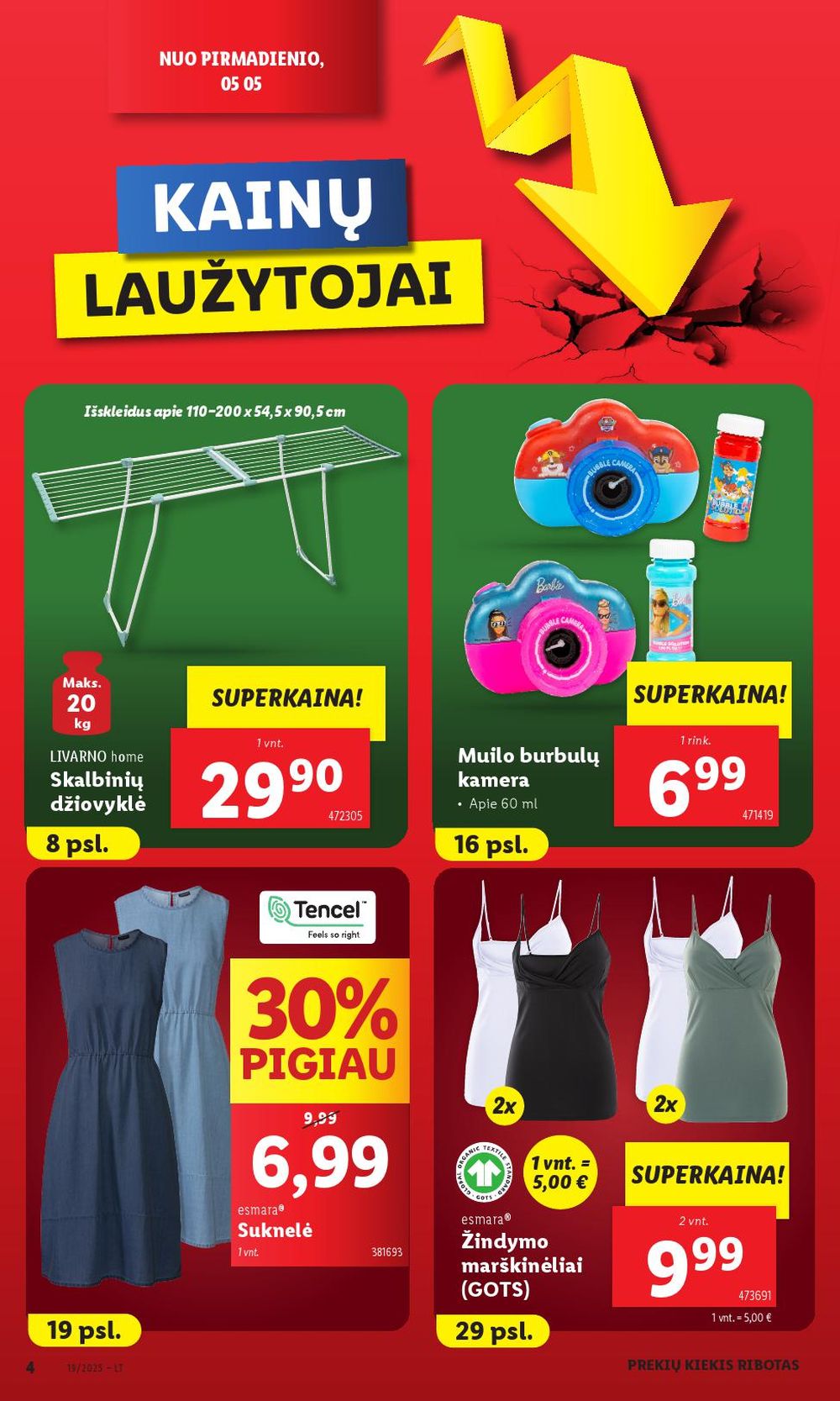 lidl - LIDL - Ne maisto prekių pasiūlymai (2025 05 05 - 2025 05 11) - page: 4 lidl - LIDL - Ne maisto prekių pasiūlymai (2025 05 05 - 2025 05 11) - page: 4