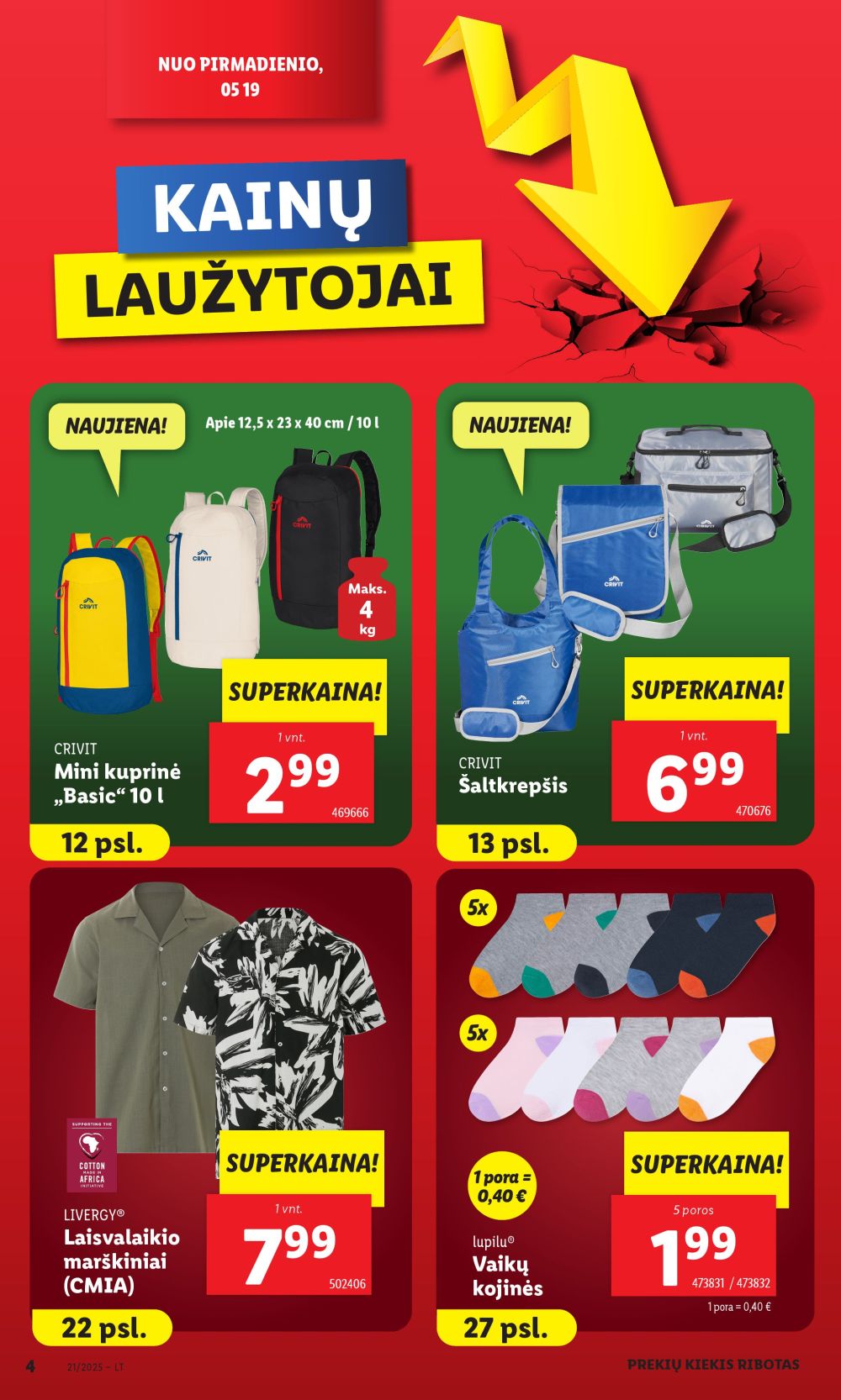 lidl - LIDL - Ne maisto prekių pasiūlymai (2025 05 19 - 2025 05 25) - page: 4 lidl - LIDL - Ne maisto prekių pasiūlymai (2025 05 19 - 2025 05 25) - page: 4
