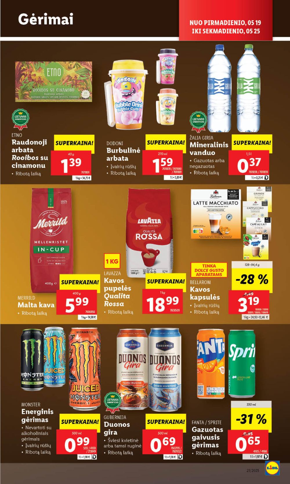 lidl - LIDL - Maisto prekių pasiūlymai (2025 05 22 - 2025 05 25) - page: 41
