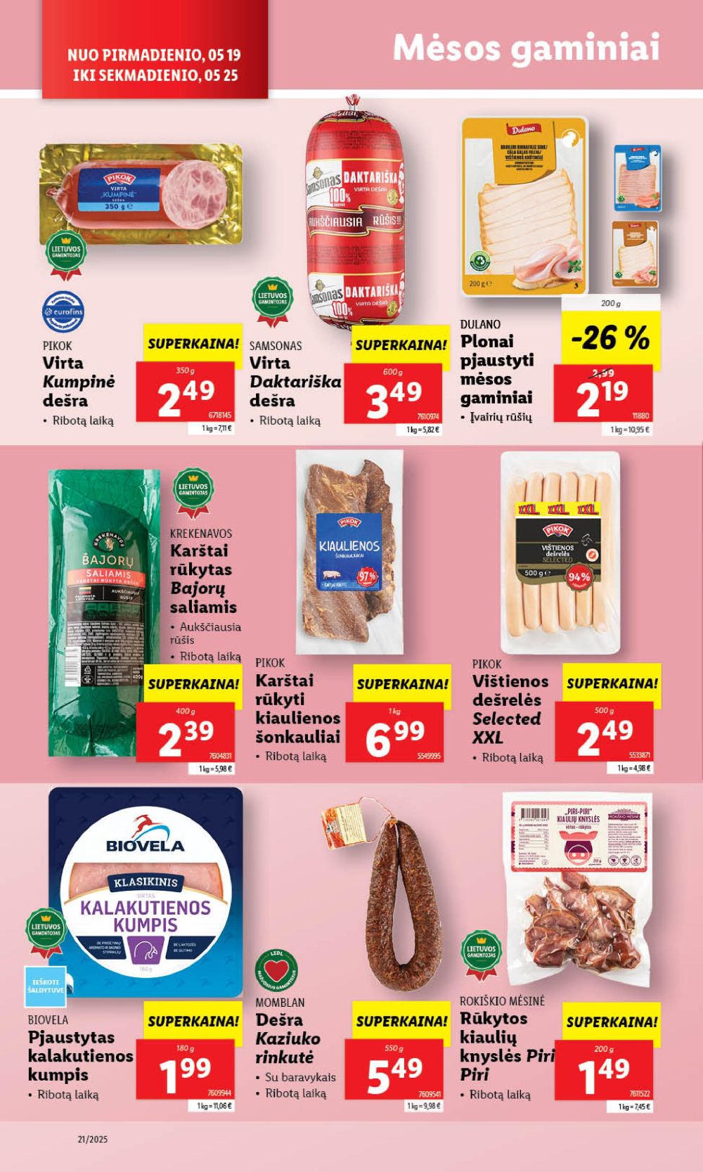 lidl - LIDL - Maisto prekių pasiūlymai (2025 05 22 - 2025 05 25) - page: 34