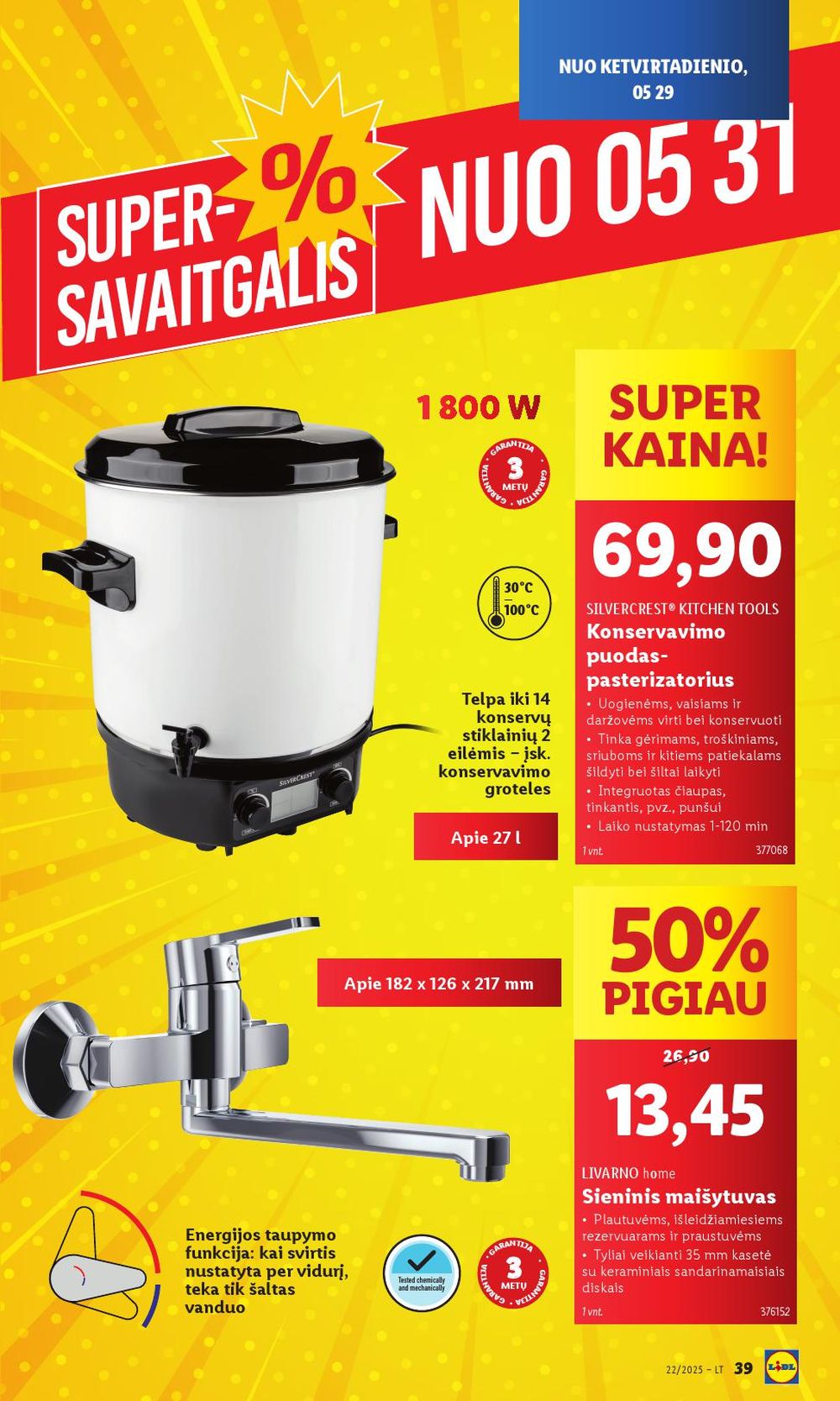 lidl - LIDL - Ne maisto prekių pasiūlymai (2025 05 26 - 2025 06 01) - page: 39
