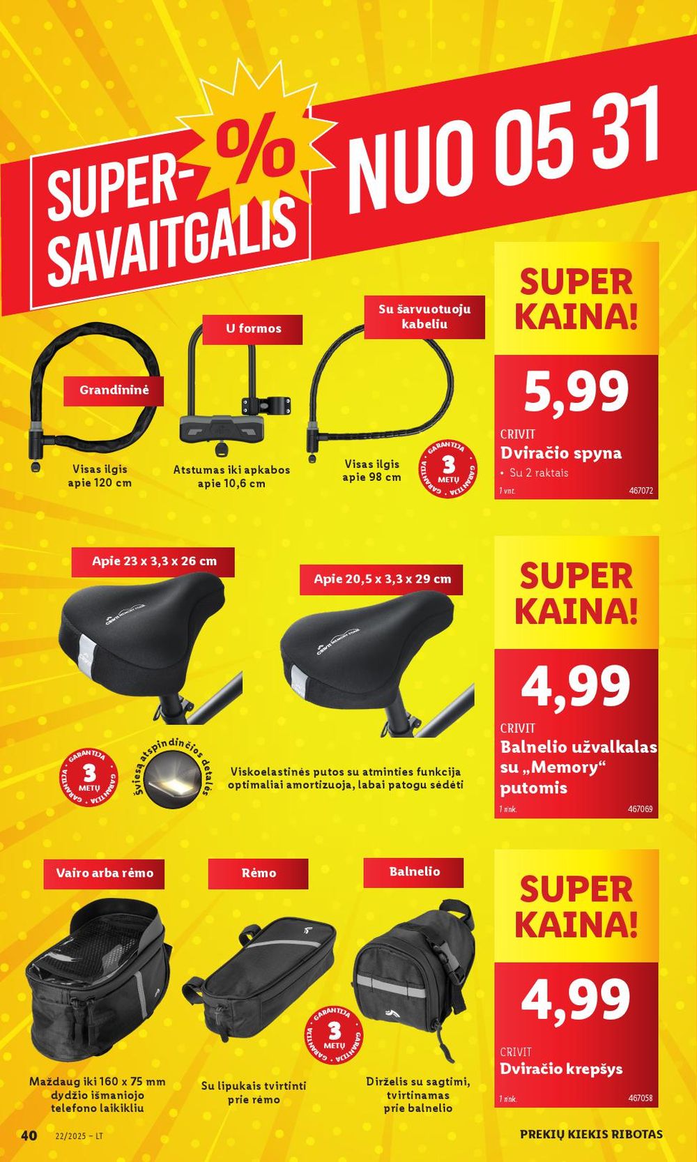 lidl - LIDL - Ne maisto prekių pasiūlymai (2025 05 26 - 2025 06 01) - page: 40