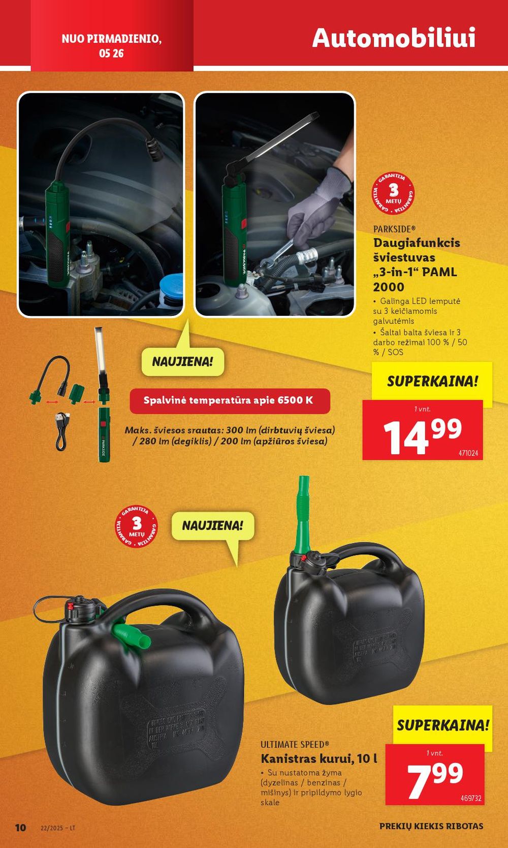 lidl - LIDL - Ne maisto prekių pasiūlymai (2025 05 26 - 2025 06 01) - page: 10