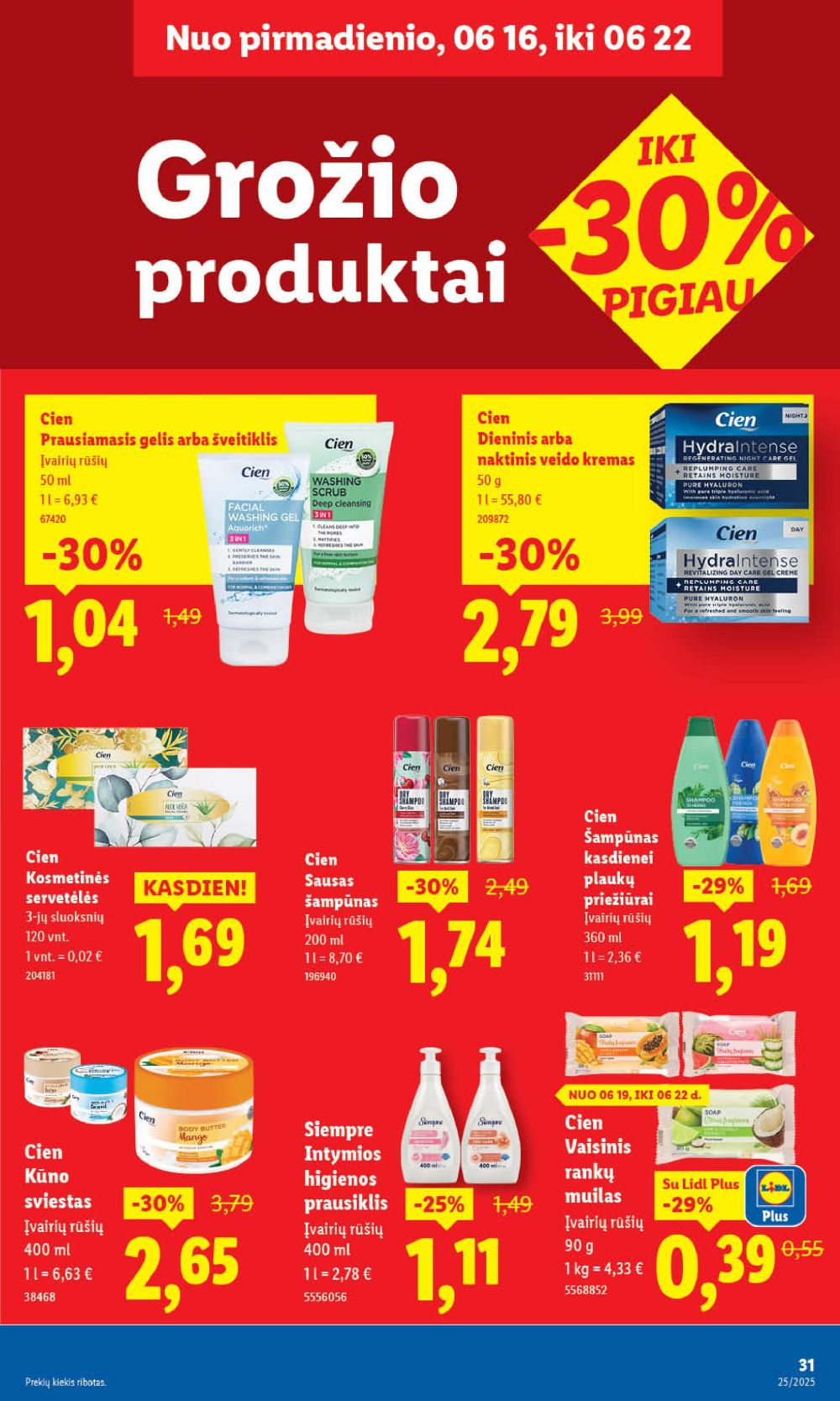 lidl - LIDL - Maisto prekių pasiūlymai (2025 06 16 - 2025 06 22) - page: 31 lidl - LIDL - Maisto prekių pasiūlymai (2025 06 16 - 2025 06 22) - page: 31