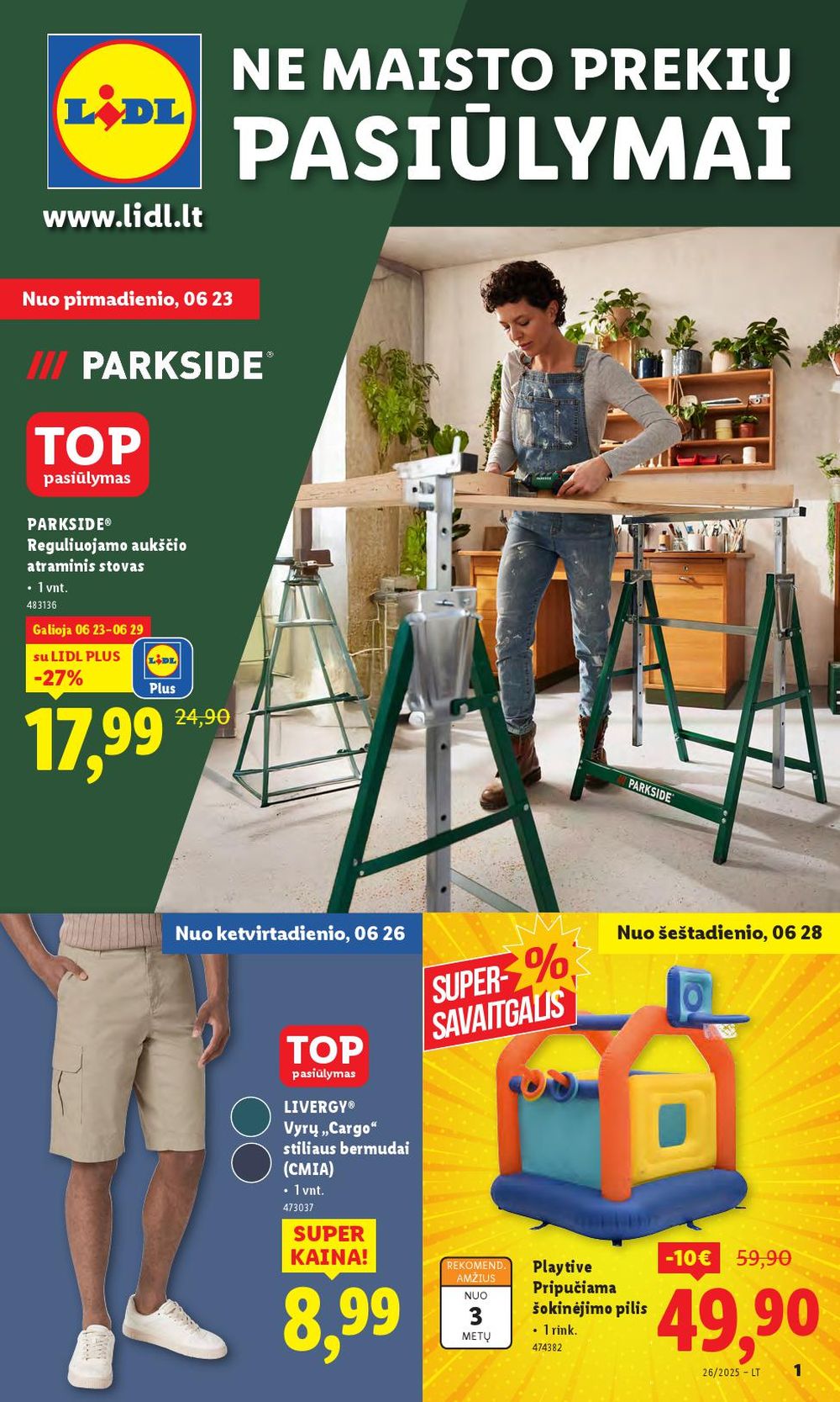 lidl - LIDL - Ne maisto prekių pasiūlymai (2025 06 23 - 2025 06 29)