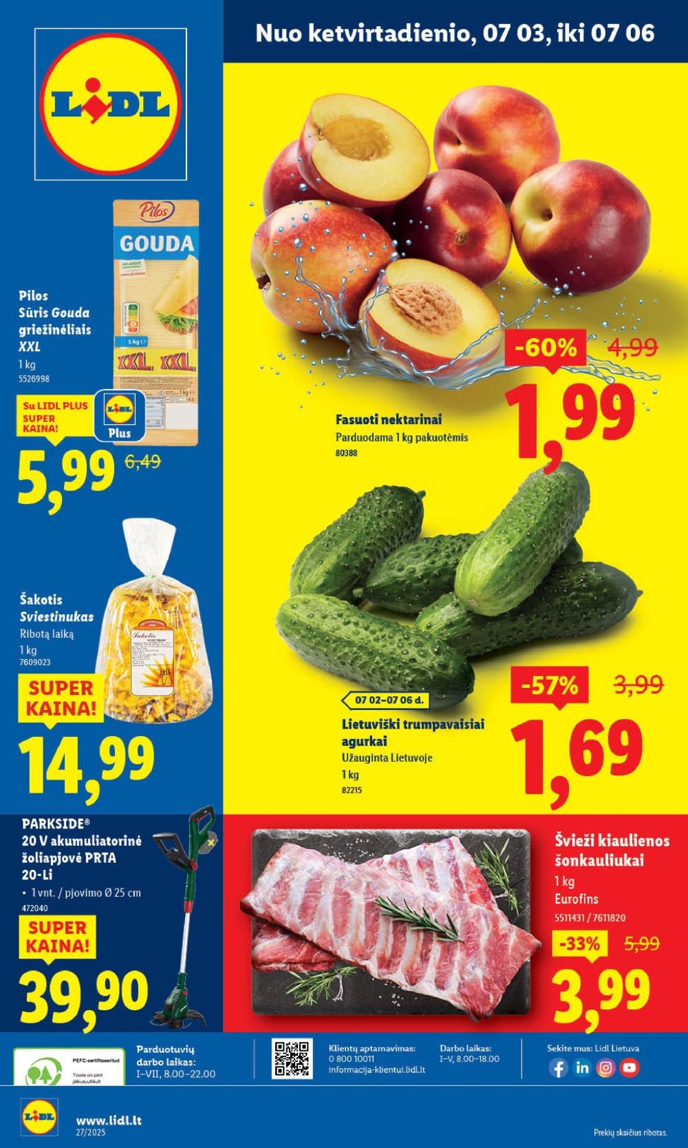 lidl - LIDL - Maisto prekių pasiūlymai (2025 07 03 - 2025 07 06)