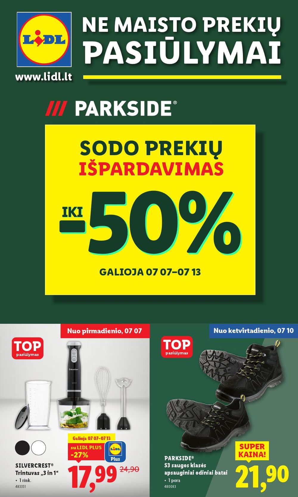 lidl - LIDL - Ne maisto prekių pasiūlymai (2025 07 07 - 2025 07 13)