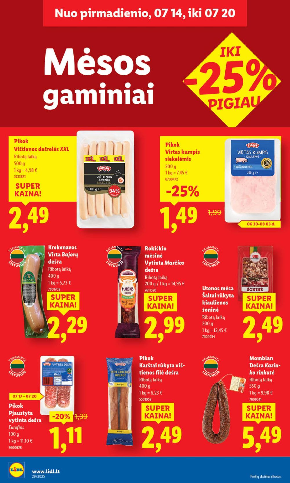 lidl - LIDL - Maisto prekių pasiūlymai (2025 07 17 - 2025 07 20) - page: 38