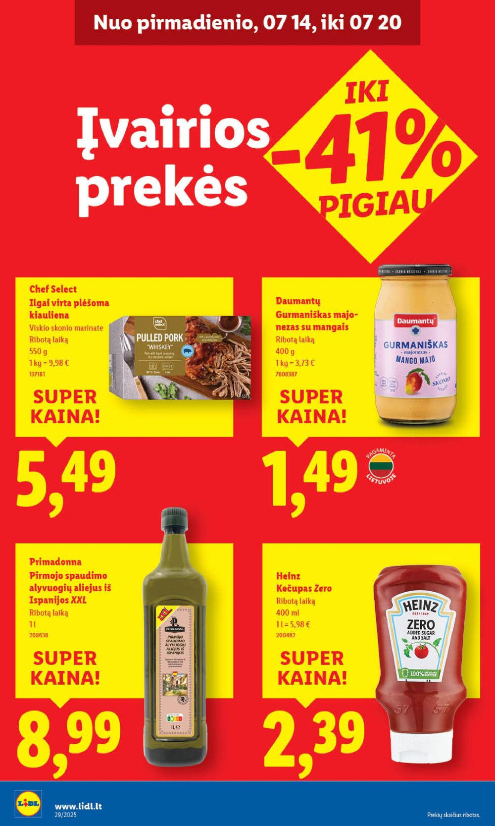 lidl - LIDL - Maisto prekių pasiūlymai (2025 07 17 - 2025 07 20) - page: 42