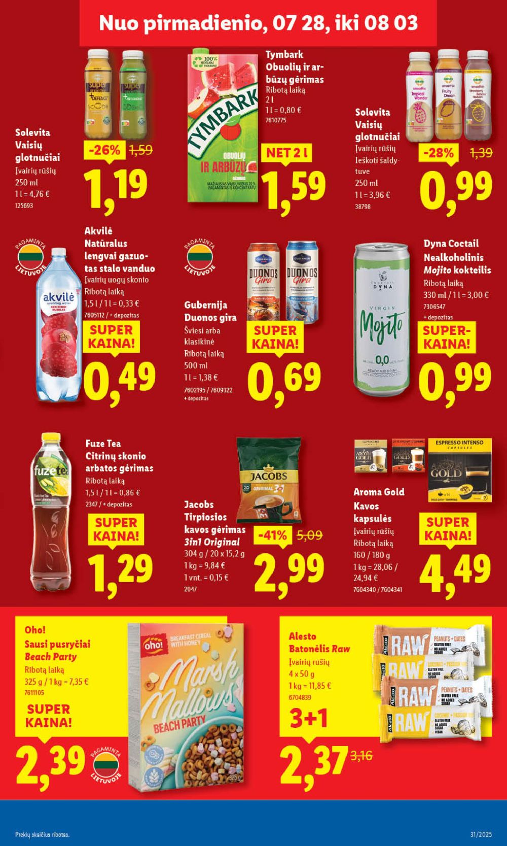 lidl - LIDL - Maisto prekių pasiūlymai (2025 07 28 - 2025 08 03) - page: 31