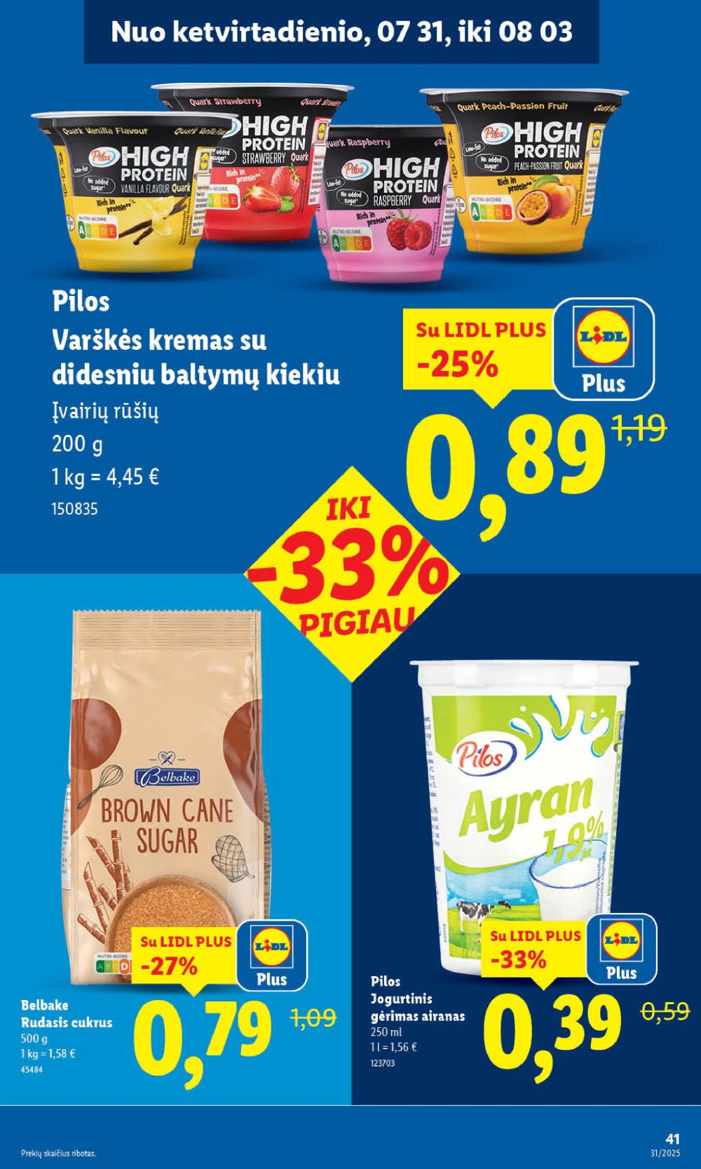 lidl - LIDL - Maisto prekių pasiūlymai (2025 07 28 - 2025 08 03) - page: 41