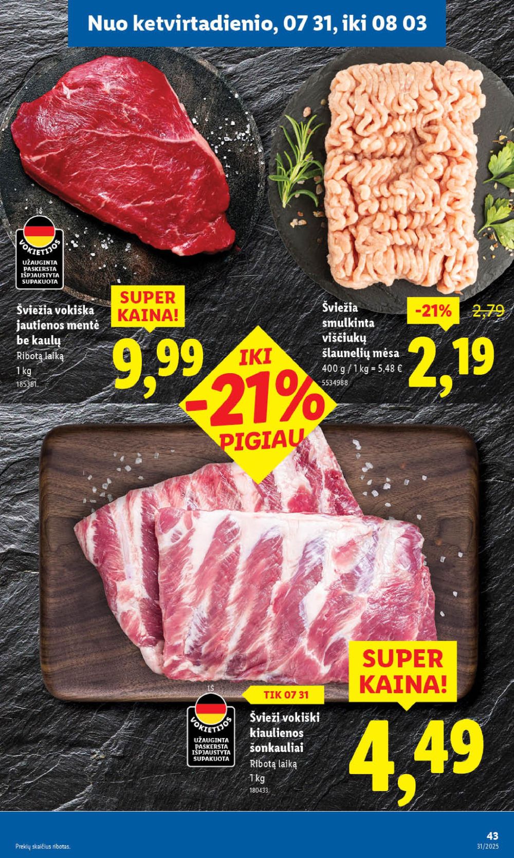 lidl - LIDL - Maisto prekių pasiūlymai (2025 07 28 - 2025 08 03) - page: 43